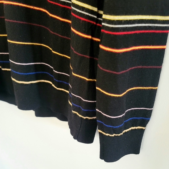 Lacoste Women's Pure New Wool Pull-Over Striped Sweater Size 46 - Picture 8 of 12